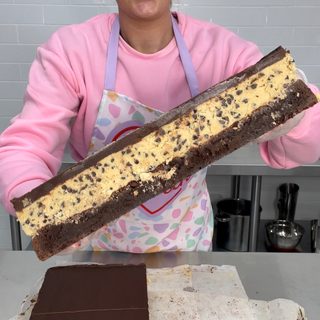 Choc Chip Bikkie Batter Brownie