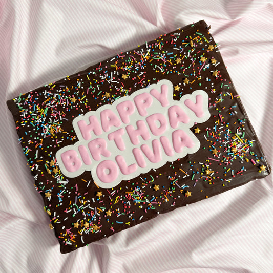 Custom Message Giant Brownie