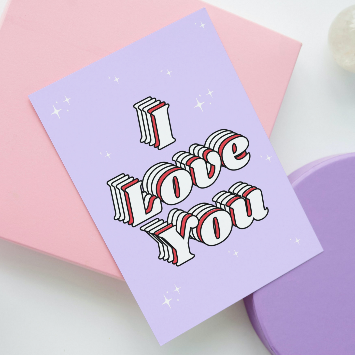 "I Love You" - Personalised Gift Note Card