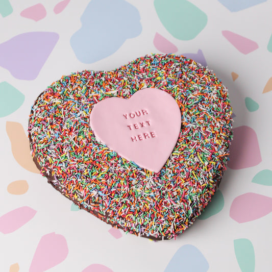 Giant Heart-Shaped Wagon Wheel With Custom Text